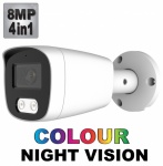 8MP White Light CCTV Camera with 25M Night Vision